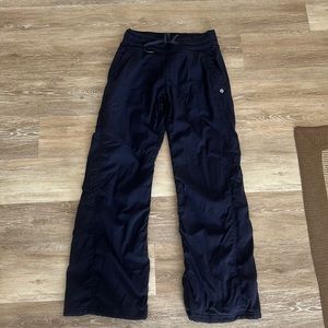 Lululemon Studio Pant Lined Size 4 Navy Blue